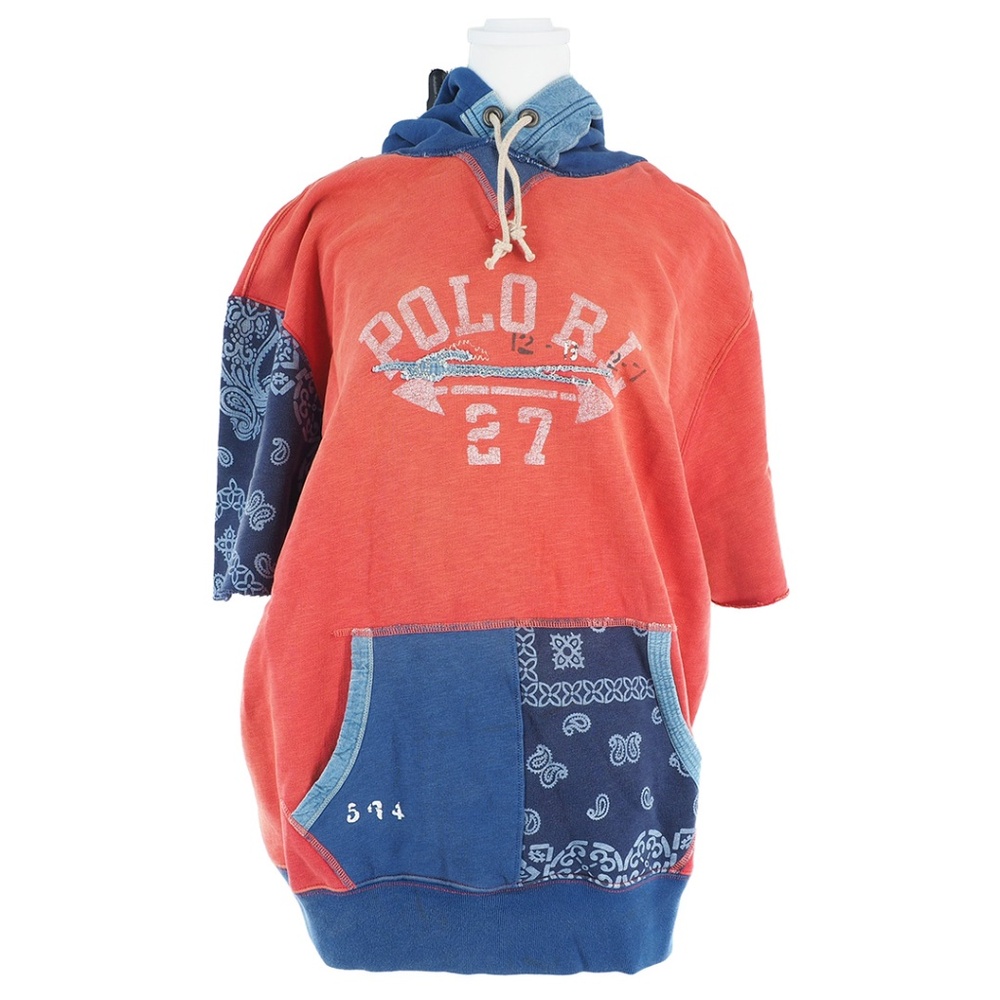 Polo Ralph Lauren Men's Paisley Bandana Patchwork Short-Sleeve Hoodie